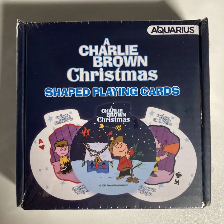 Peanuts • A Charlie Brown Christmas • NIB Shaped Playing Cards• 2021 • Aquarius