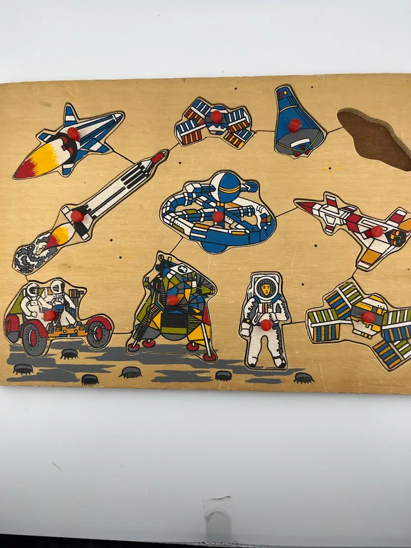 Space Themed/Astronaut Themed Wooden Puzzle.