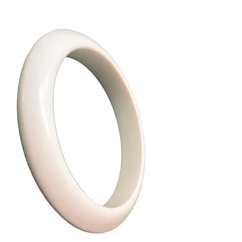 Sparkly Shinny  Vintage Acrylic Bracelet Bangle With A Glossy White Design