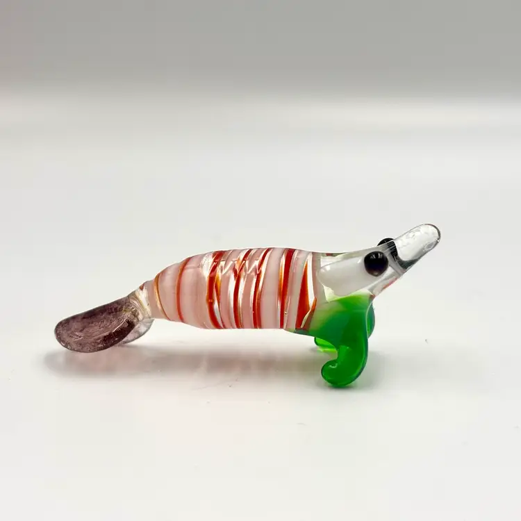Mini Art Glass Prawn Shrimp 2” 🍤🦐