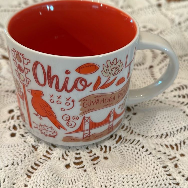 Vintage Starbucks Ohio "Been There Series" mug from the "Across the Globe Collection". Featuring scenes From the state of Ohio.