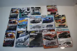 Lot of 14 Diecast Hot wheel premium, Auto World, Fast and Furious