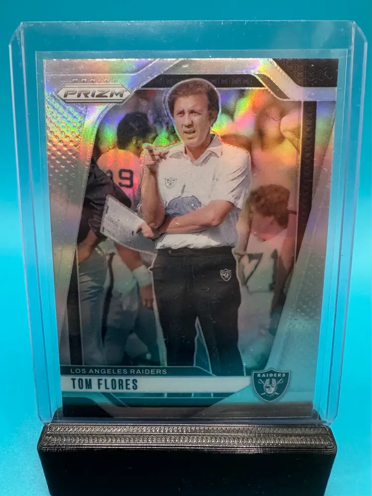 Tom Flores Prizm Silver Las Vegas Raiders