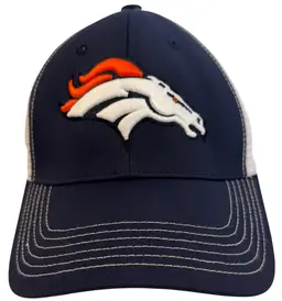 Denver Broncos NFL Navy/White Trucker Style Adjustable Hat NFL Team Apparel