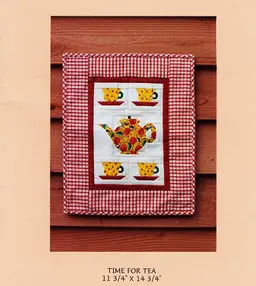 Pattern - Time For Tea Quilt Pattern - Paper Pieced Quilt Pattern, Mini Quilt Pattern