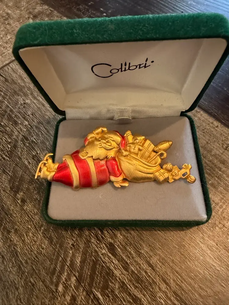 Vintage JJ Santa Brooch