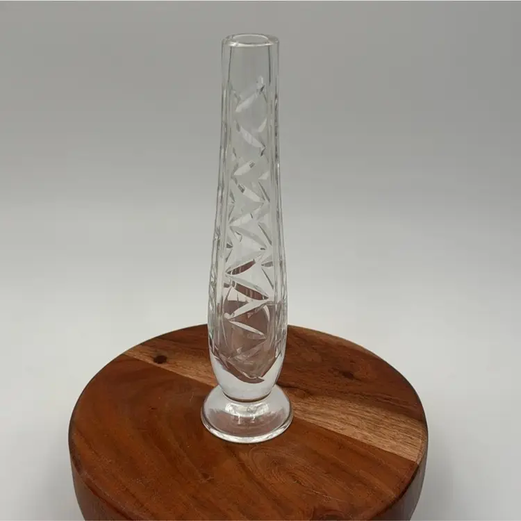#01 Vintage Waterford Crystal Footed Bud Vase