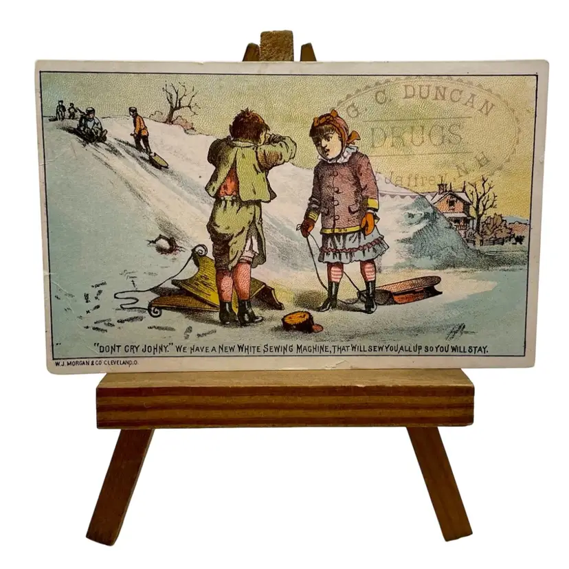 Trade Card, G.C. Duncan Drugs, St. Jaffrey, N. H. ,
W.J. Morgan & Co. Cleveland, OH Excellent condition!