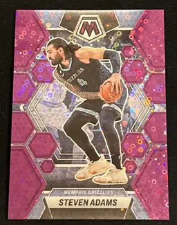 Steven Adams 2022-23 Panini Mosaic Purple Fast Break Prizm /50 #140 Memphis Grizzlies