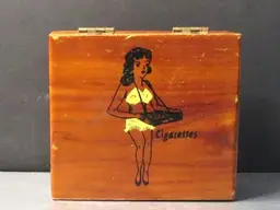 Vintage Souvenir Cigarette Box Pocono Mountains Road Trip Collectible Trinket Storage