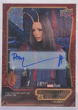 2024 UPPER DECK GUARDIANS OF THE GALAXY VOL 3 POM KLEMENTIEFF RED AUTO 183/214