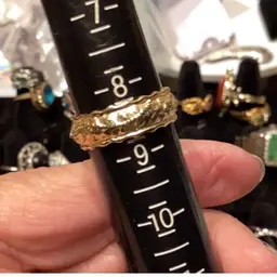 Band Gold toned Ring Size 8 1/2