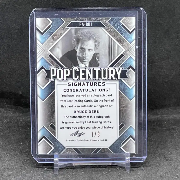 Bruce Dern Leaf Pop Century Signatures Autograph Card /3 Nebraska, Gunsmoke, The Cowboys