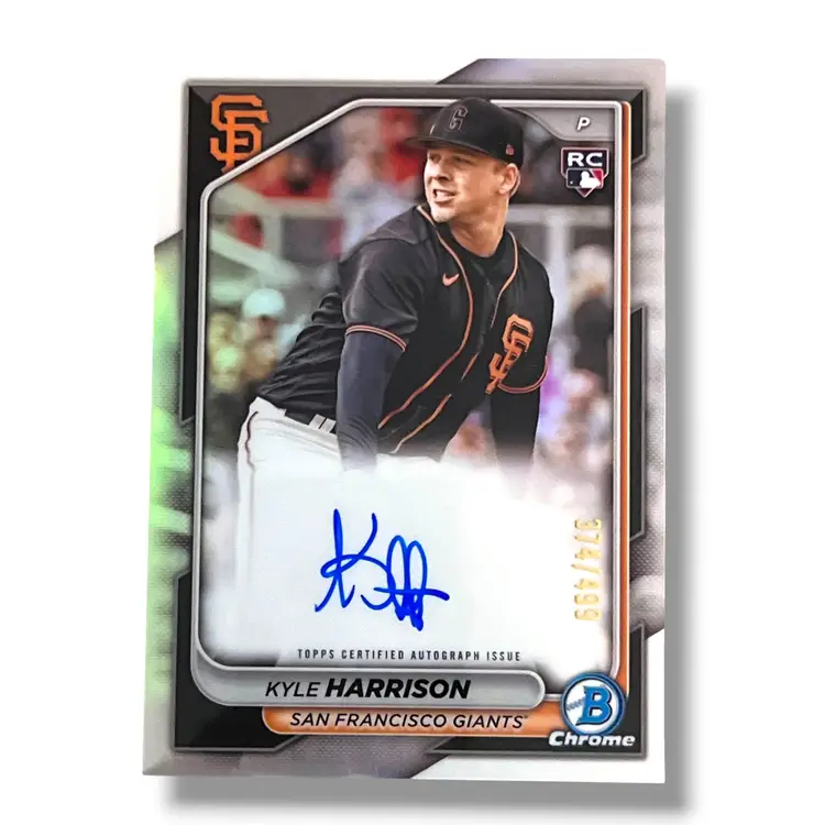 2024 Bowman Chrome Kyle Harrison Rookie Autograph Refractor 374/499 #CRA-KH