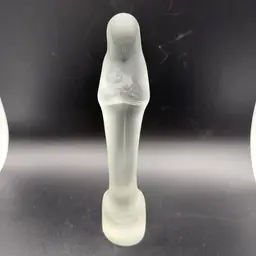 Royal Leerdam Frosted Madonna & Child Stef Uiterwaal Figurine Art Glass