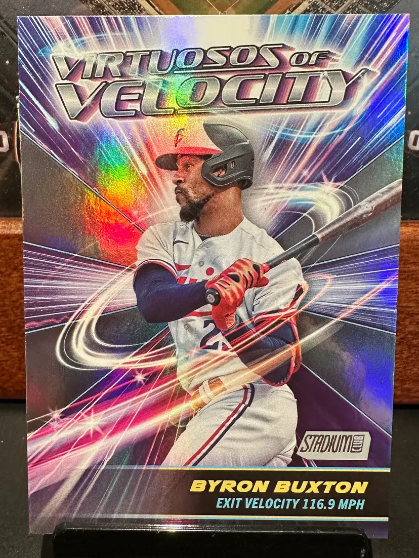 Byron Buxton Virtuosos of Velocity insert 2024 Stadium Club VV-10 Minnesota Twins