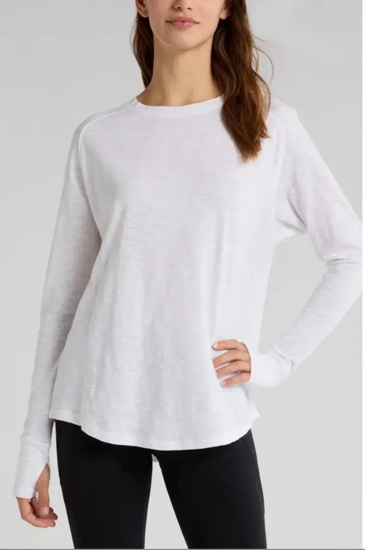 New! Zella Vintage Wash Relaxed Long Sleeve Tee