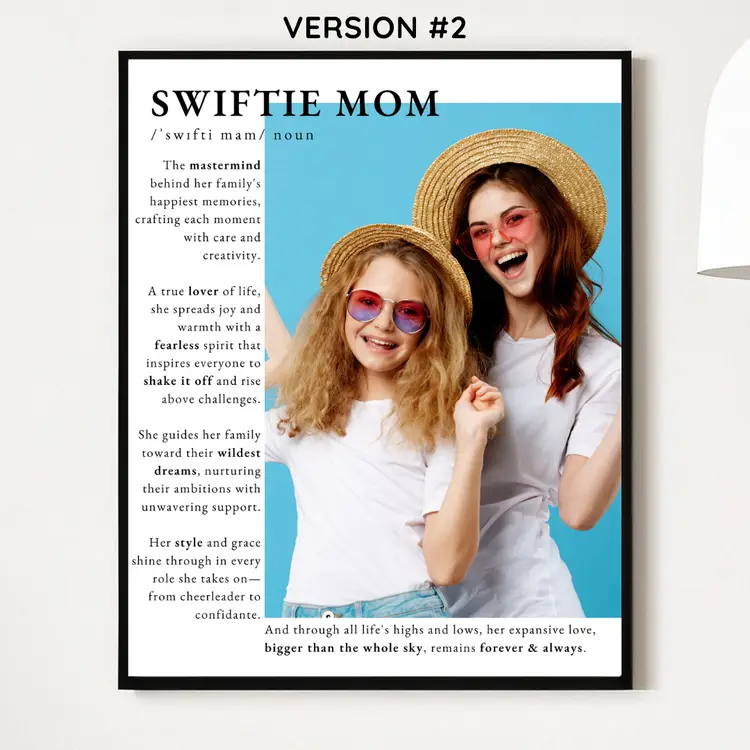 Swiftie Mom Definition Poster | Unique Gift for Mom | Swiftie Wall Art