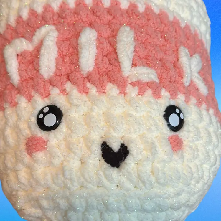 Strawberry Milk Crochet Plush Sparkly