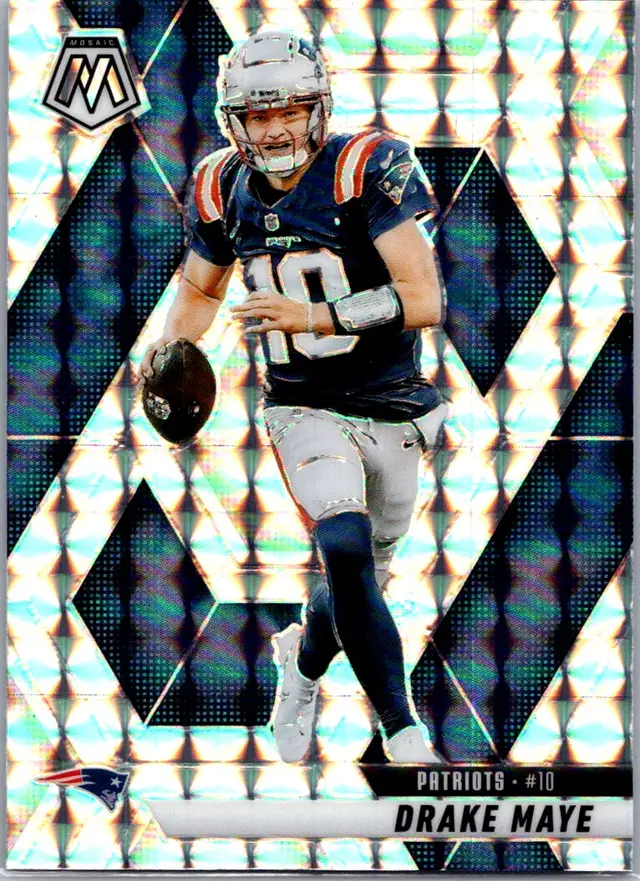 2025 Panini Mosaic Drake Maye #28 Mosaic New England Patriots