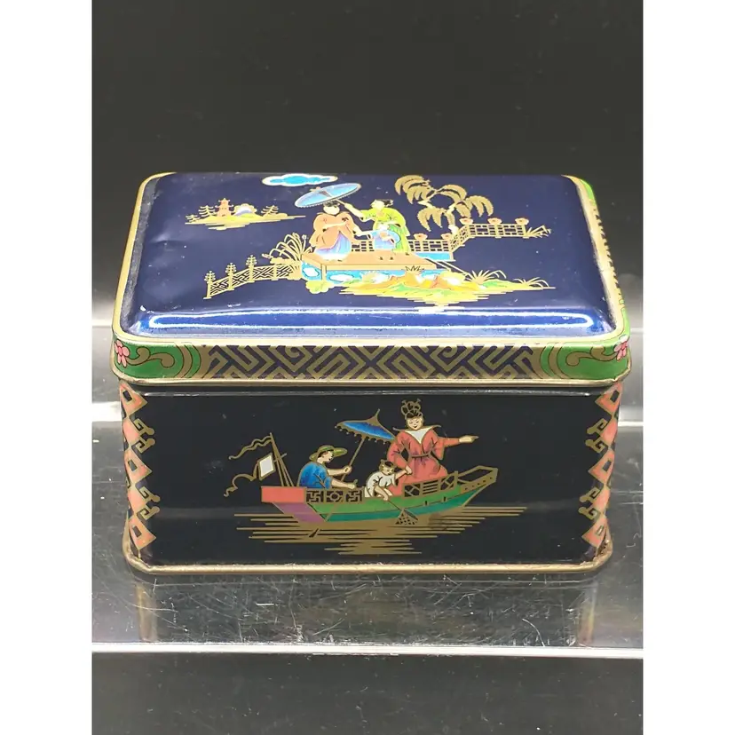 Vintage Daher Tin Box Asian Theme Made in England