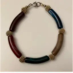 Vintage Lucite Acrylic Beaded Bracelet 9”