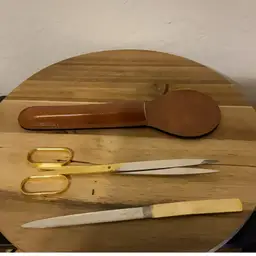 Vintage Desk Set In Leather Sheath