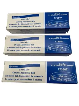 ConvaTec Ostomy Belt White 106cm Expands 160cm Lot of 3 Unused Open Box