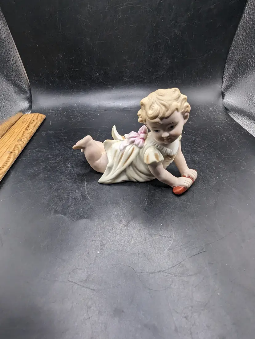 Vintage Japan Andrea By Sadek Hand Painted Piano Babies Figurine #6683