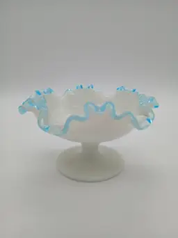 Fenton Aqua Crest Small Compote