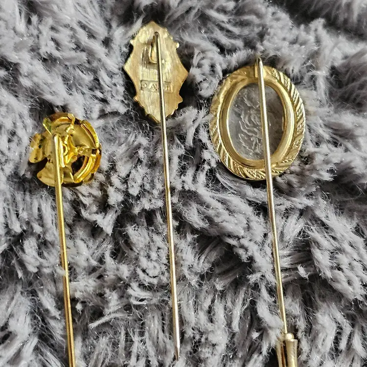 Found 3 More Goldtone Stick Hat Pins 1 Is Avon!!