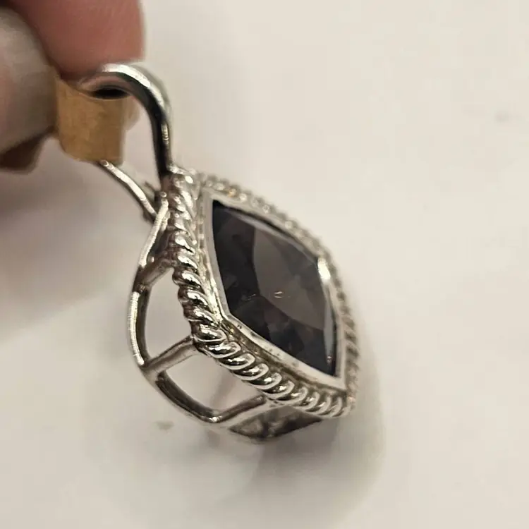 #110 Sterling Silver Smokey Quartz Pendant