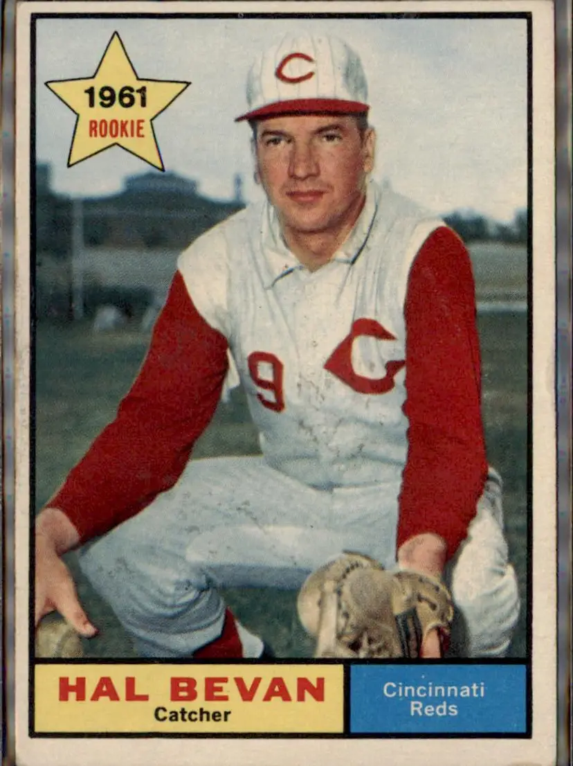 1961 Topps #456 Hal Bevan - ( ) - Cincinnati Reds