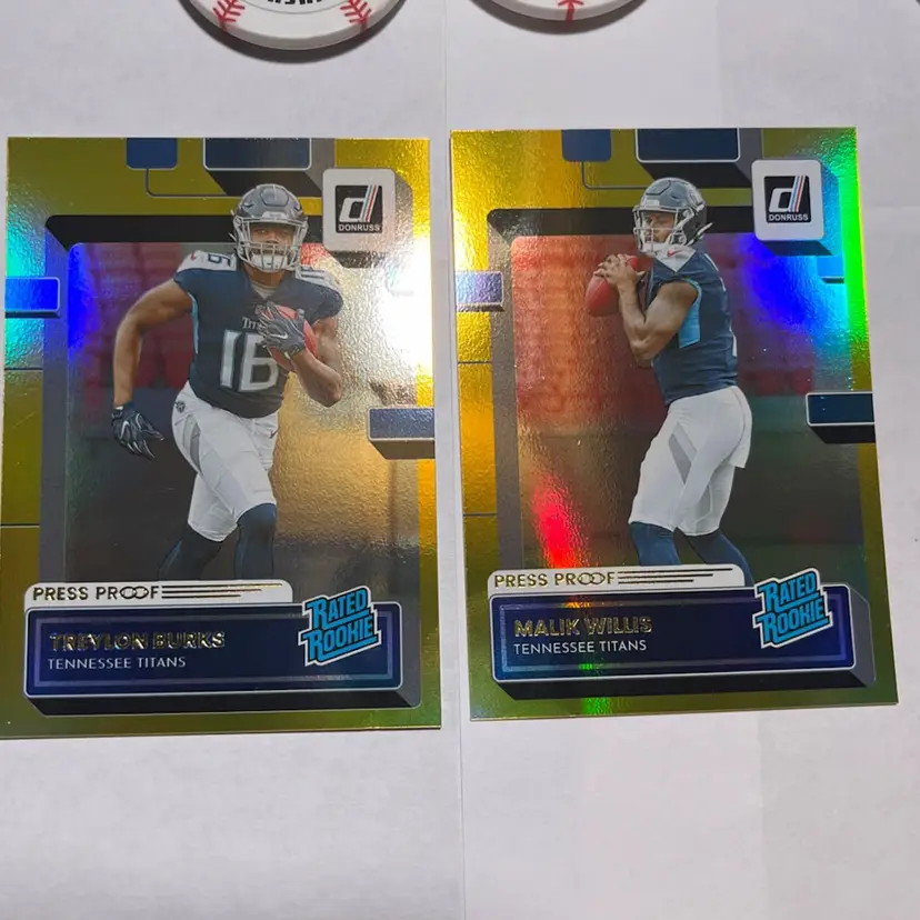 2022 Donruss Premium Gold Press Proof Tennessee Titans Team Set Willis Burks Henry