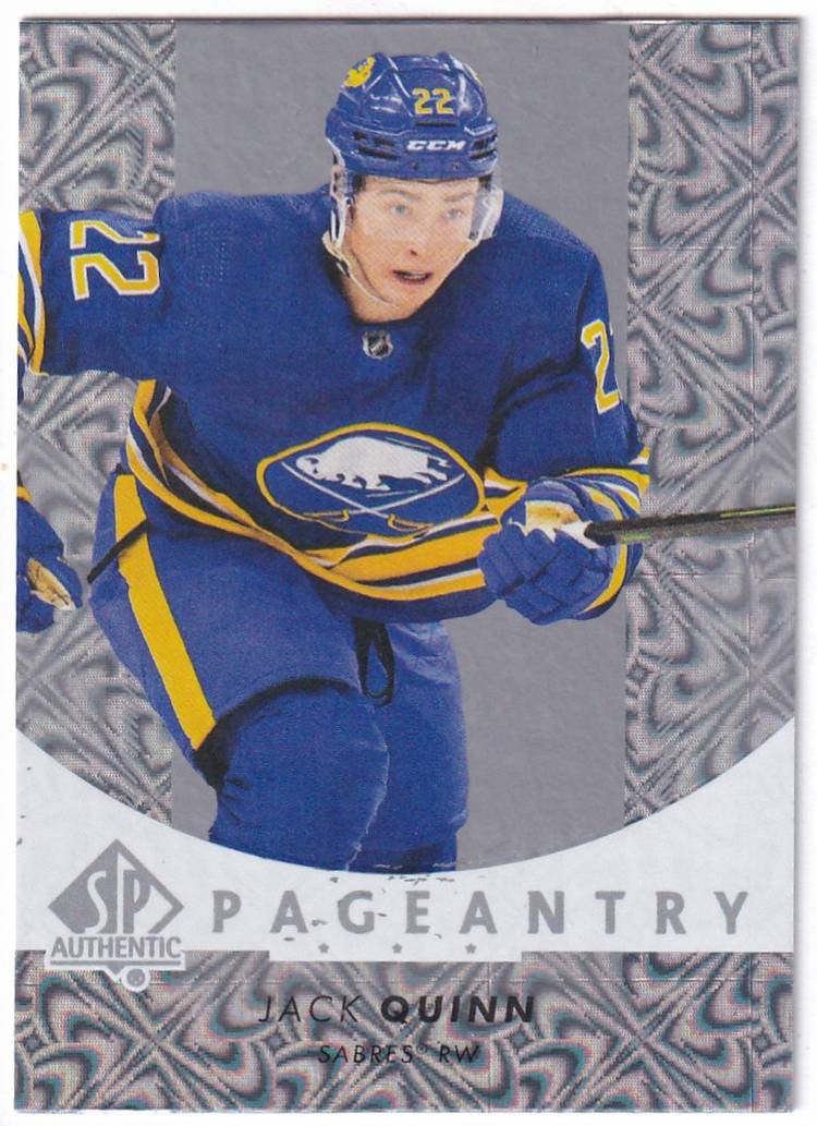 2022-23 SP Authentic Pageantry #P72 Jack Quinn Buffalo Sabres Hockey Card
