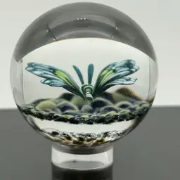 Girl Glass Sabina Boehm Butterfly Marble Signed 1.48”