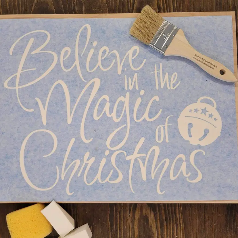 12 X 16 Wooden sign Paint Kit- Believe In The Magic Of Christmas