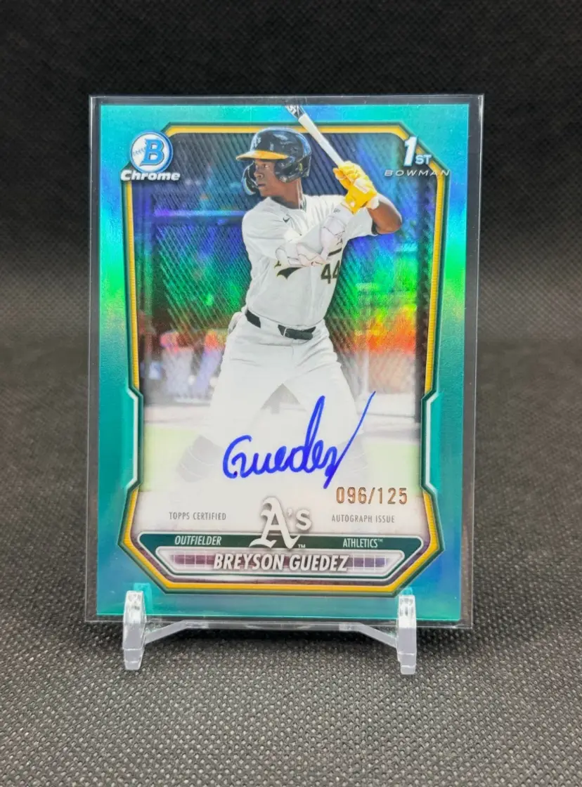 Breyson Guedez 2026 Bowman Chrome 1st Bowman Aqua Refractor Autograph /125