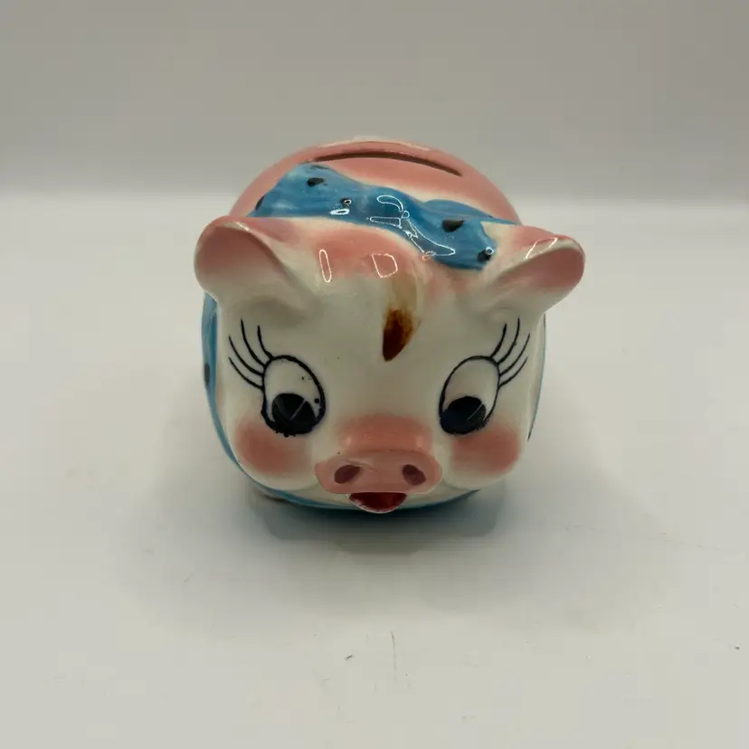 Pink & Blue Anthropomorphic Piggy Bank