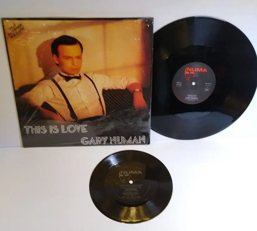 Gary Numan This Is Love 12" Vinyl Record + Flexi Disc Synth-Pop Electronic NM