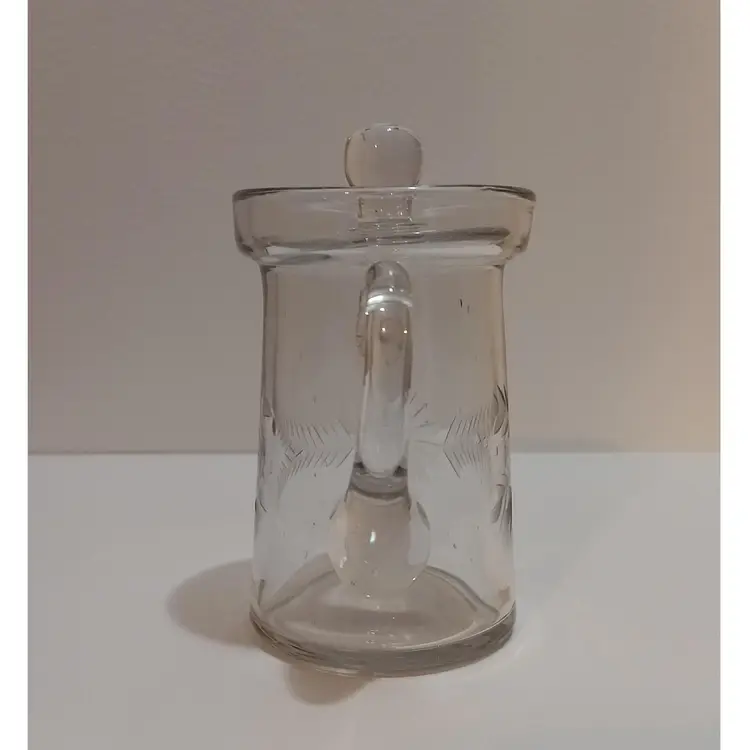 Vintage Princess House Etched Crystal Syrup Pitcher