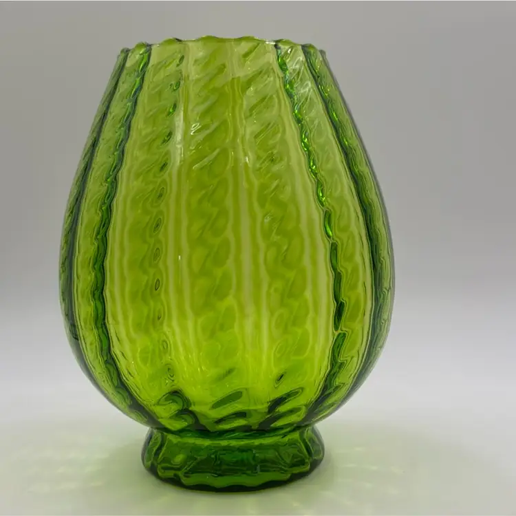 Vintage MCM Empoli Green Glass Rare Could Not Find One Like It.