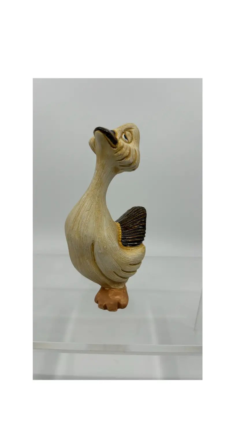 Droopy Eyed Duck Figurine Uruguay Artist Initialed