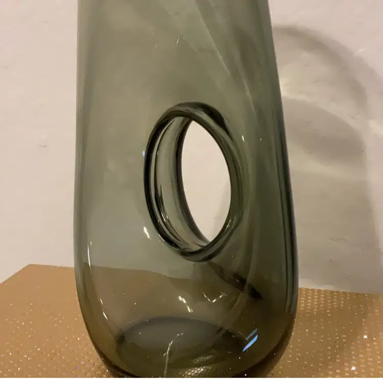 Gray Blown Glass Decanter
