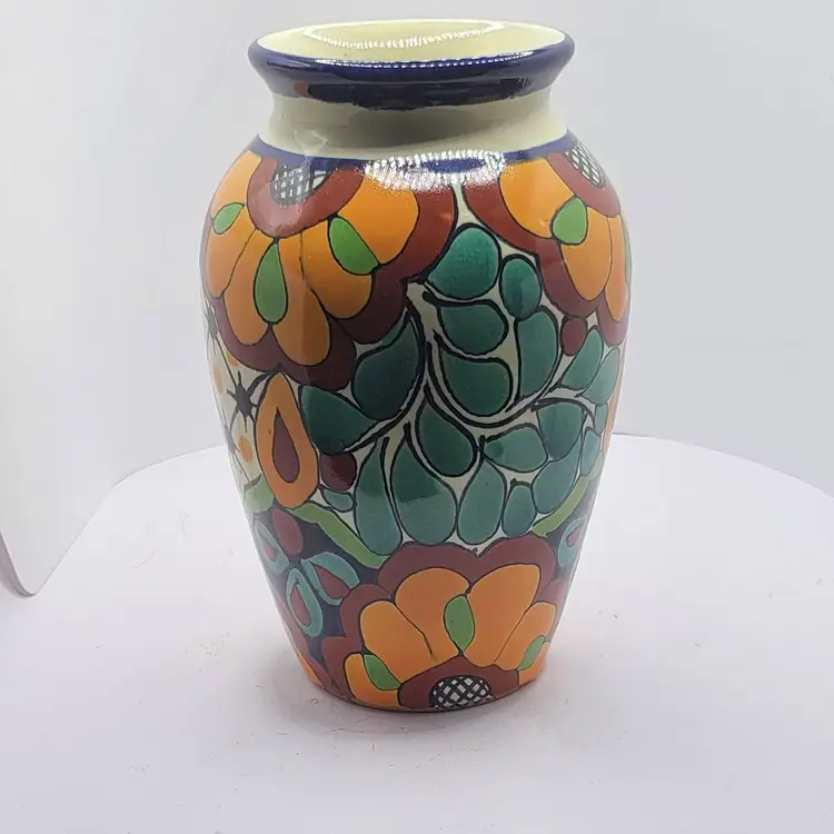 Colorful Talavera Vase 6.75"