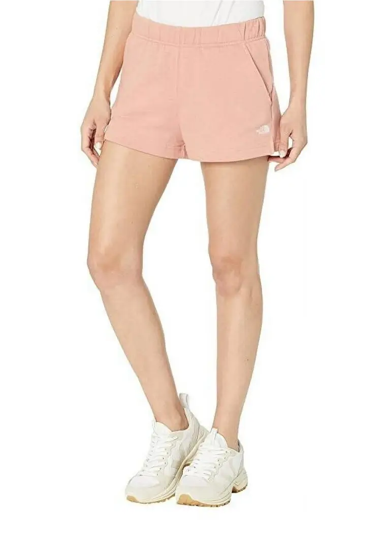 The North Face Women’s Light Pink Hi-Rise Elastic Waist Sweat Shorts Size Medium 0605O