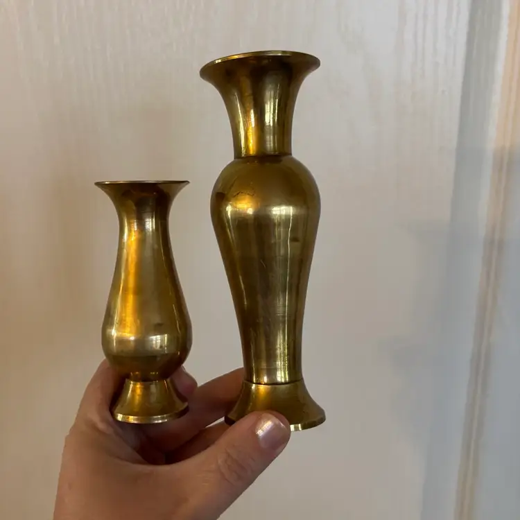 Vintage Brass Vase Set