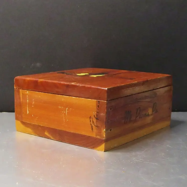 Vintage Souvenir Cigarette Box Pocono Mountains Road Trip Collectible Trinket Storage