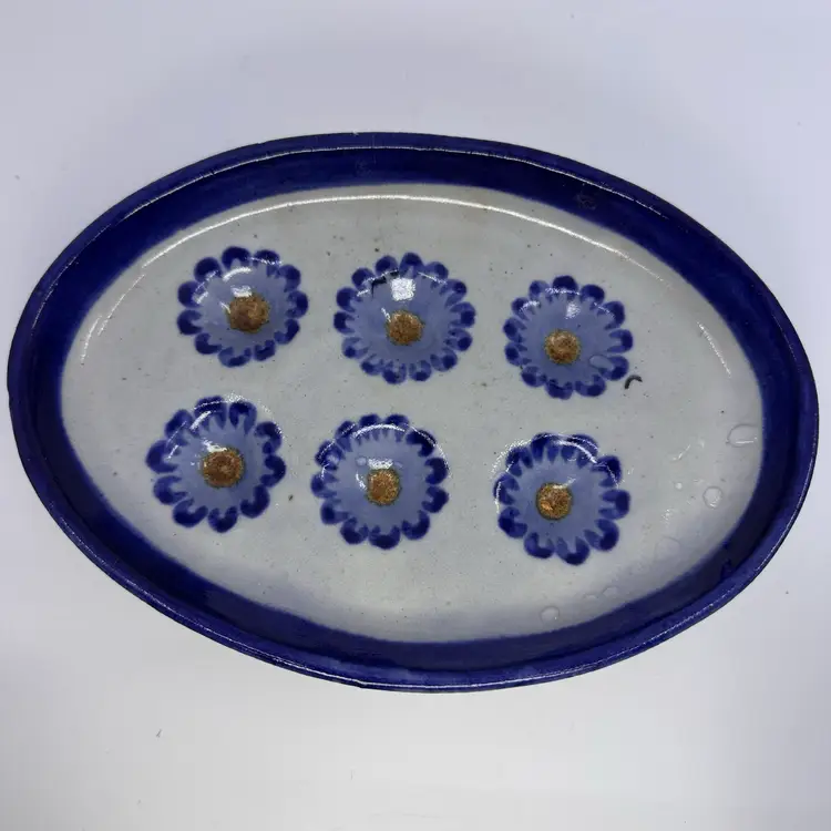 Vintage Mexican Art Pottery Escargot Dish (possibly Ken Edwards)