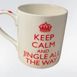 Coffee/Tea Christmas Mug Keep Calm And Jingle All The Way Kent Pottery